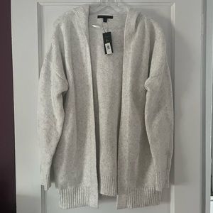 NWT Banana Republic Light Heather Grey Hooded Cardigan Sweater - Size Small